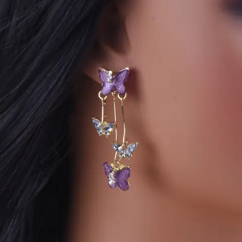 8 best sales बैंगनी बालियां - №5