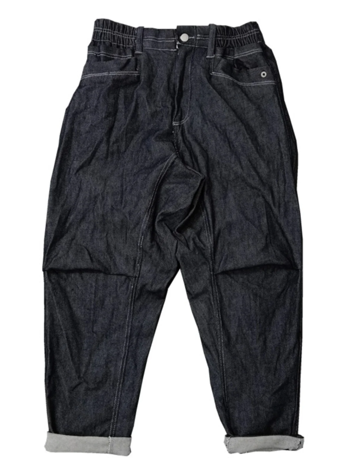 

Удобные джинсы-шаровары из индиго-хлопка с вышивкой для мужчин, дышащие, молодежные, стильные, с возможностью стирки