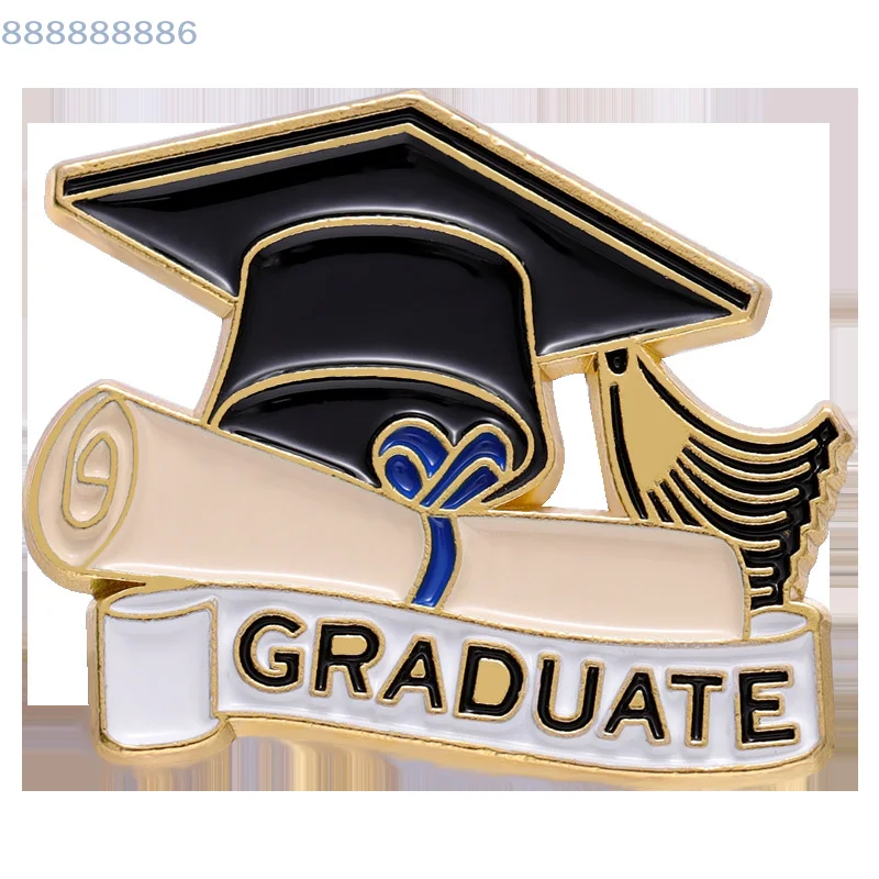 Graduation Enamel Brooch Bachelor Hat Style Pin Graduation Gift For Graduates Lapel Bag Badges Best Wishes Jewelry For Friends view 6
