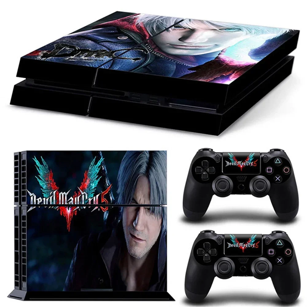 Devil maycry game accessories Vinyl Decal Skin Stickers For PS4 Console and 2 PCS Stickers For PS4 Controller skin sticker