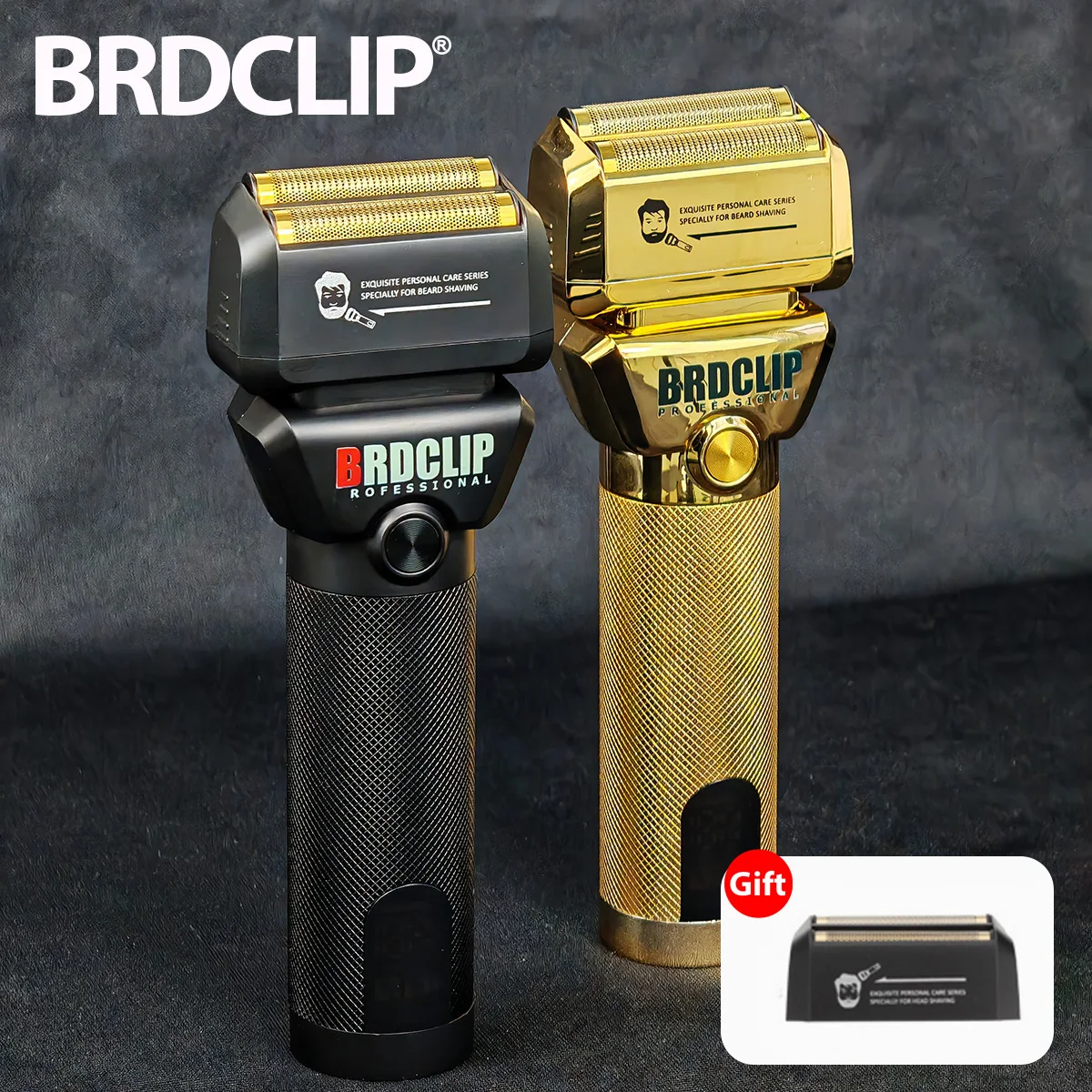 BRDCLIP BRD-363 Reciprocating Shaver Men's Home 2-Knife Mesh Whitener LCD Digital Display Beard Trimmer Haircut Machine