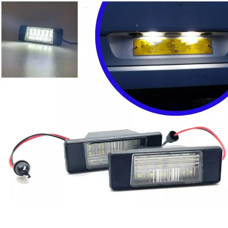 2PCS 18 SMD Super Bright LED Rear Number Licence Plate Lights Lamps For Nissan NP300 Navara D23