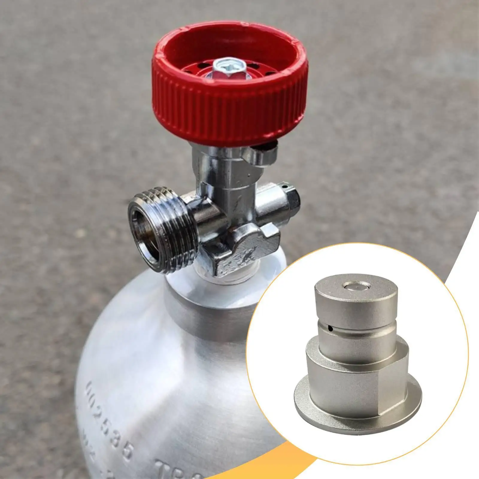 TR21 4 to Quick Connect Soda Maker Adapter Converter Aluminum for Manual Sparkling Water Machine CO2