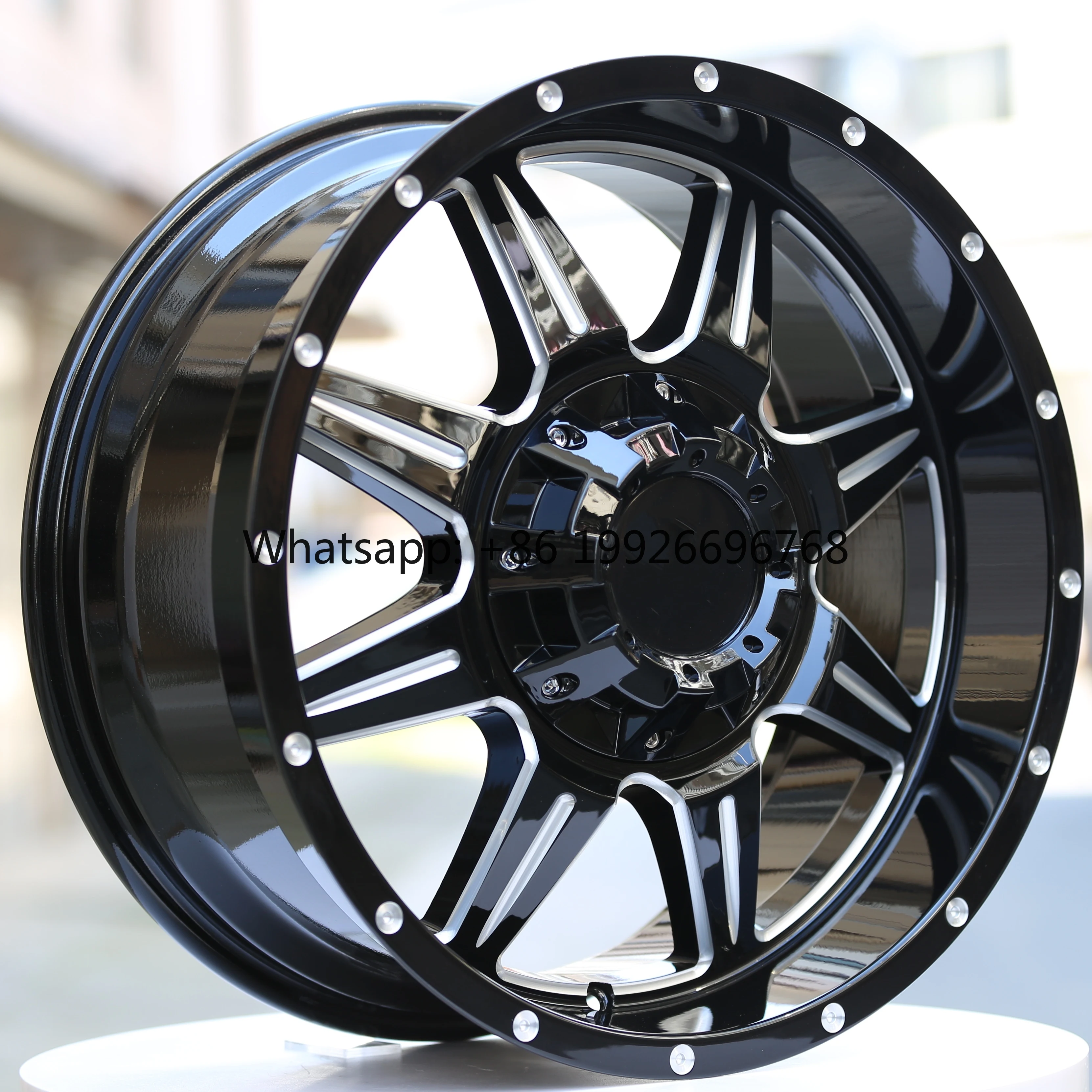 

JWL VIA SAE J2530 TUV 4X4 Aluminum Alloy Off-road Wheels Rim Tire20*9 20*10 22*10 Black Milled Window and Chrome Plated