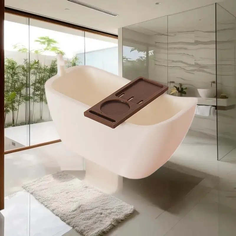 Modellino in Miniatura di Vasca da Bagno con Vassoio per Casa delle Bambole 1/12, Arredamento Bagno, Decorazione, Giocattoli per Casa delle Bambole