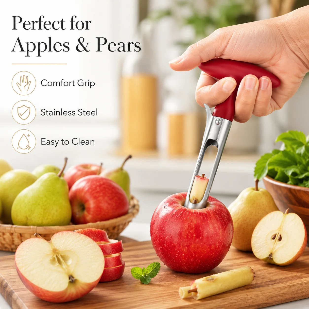 Coupe-pommes en acier inoxydab - Apple Corer Slicer avis et prix