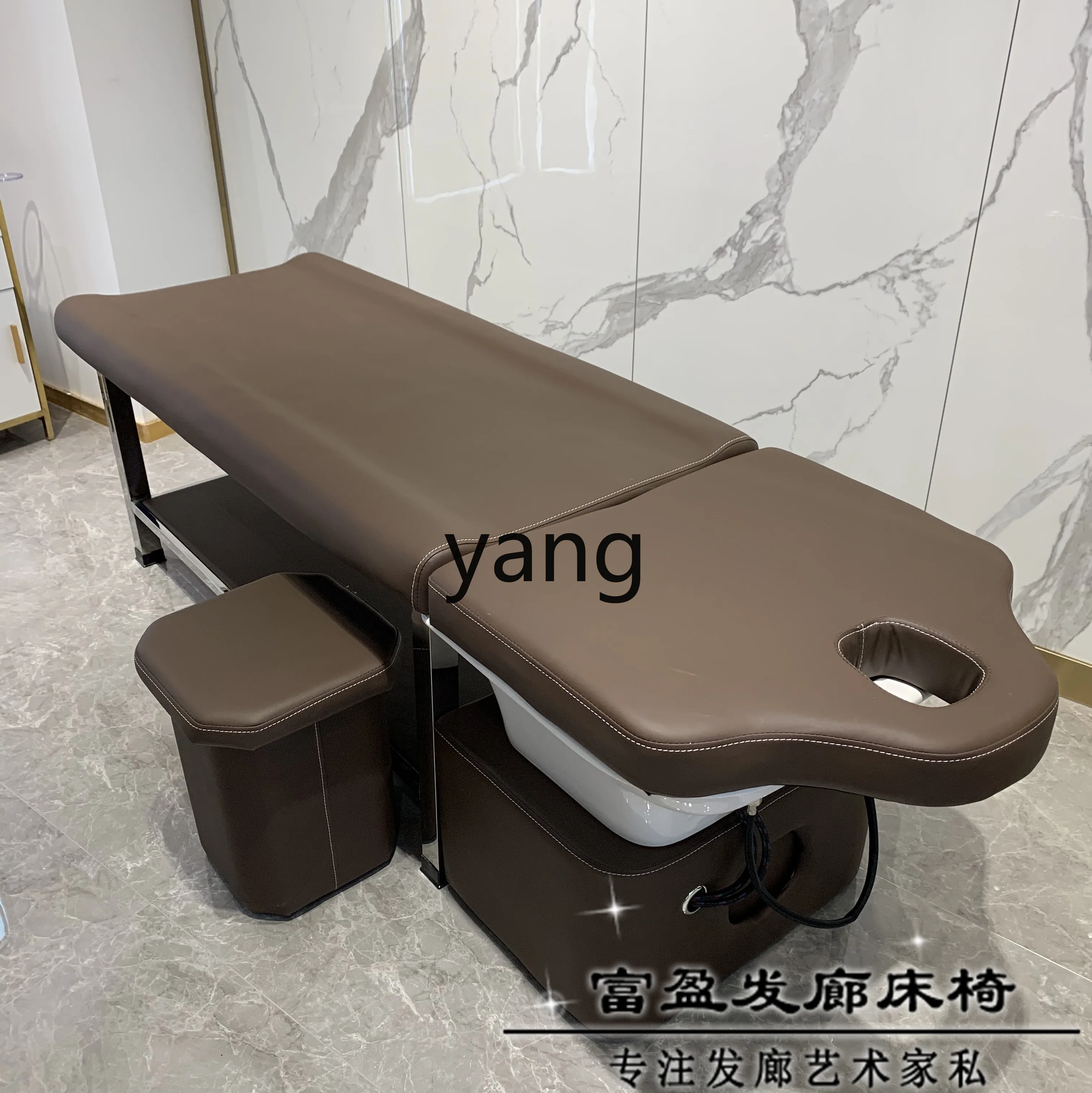 LHH shampoo bed hair salon special full lying flush bed ceramic basin