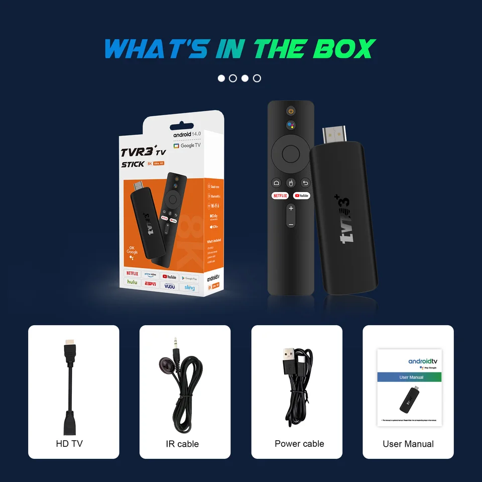 2026 TVR3+ Interfaz de doble UI TV Stick 8K HD WIFI 6 Android 14.0 RK3518 Quad Core 8GB RAM 128GB ROM Reproductor Multimedia para Cine en Casa 6