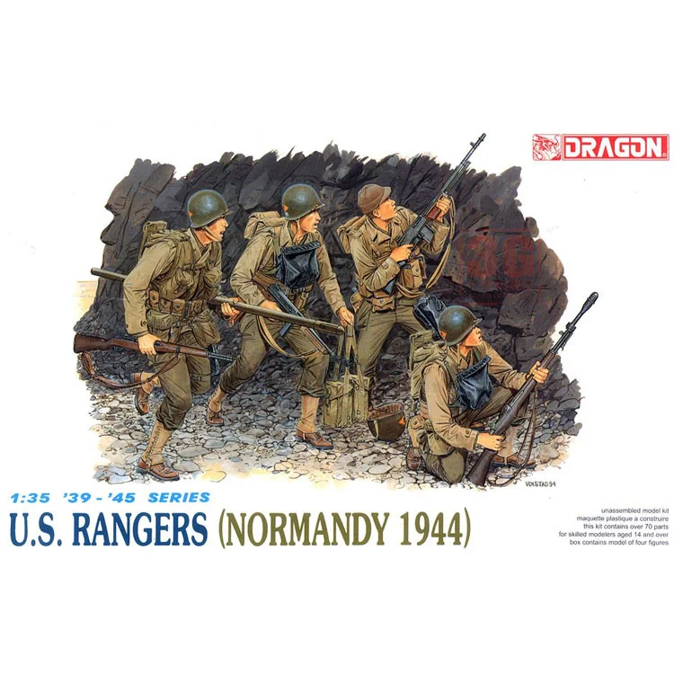 

DRAGON Plastic Assembled Soldier Kit 6021 US Rangers (Normandy 1944) 1/35