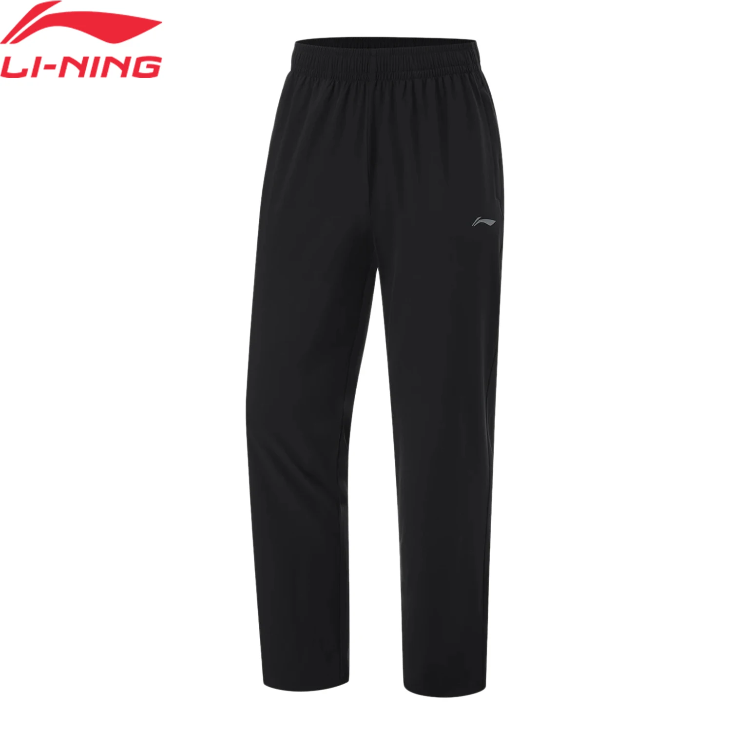 Li-Ning Men Fitness Training Pants Comfortable Adjustable Waist 86%Polyester14%Spandex AT DRY Regular Fit Sport Trousers AYKU459