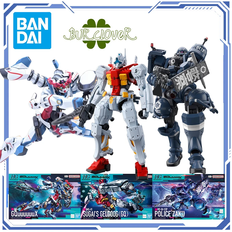 

In stock Bandai Original HG MSGG Standard Edition SUGAIS GELGOOG GQuuuuuuX POLICE ZAKU Toys Gifts For Kids