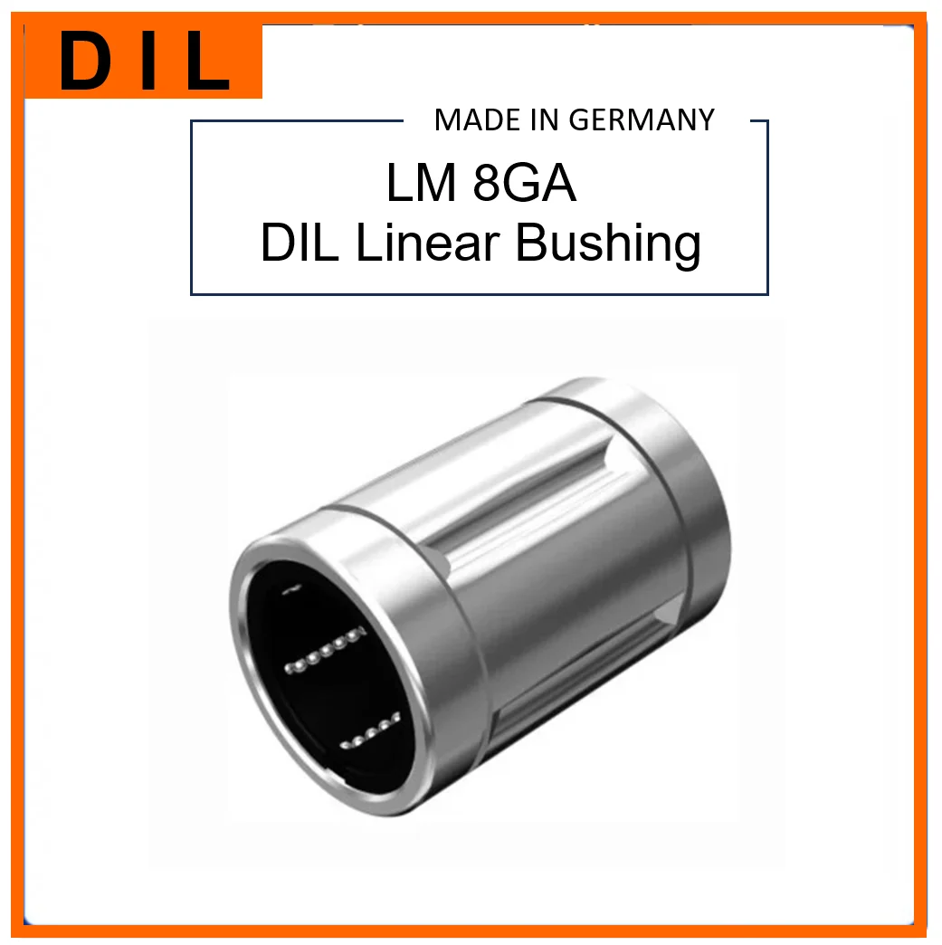 Original New DIL linear bushing with metal retainer LM8 LM8GA LM8GAUU  LM8S LM8SGA LM8SGAUU to replace THK IKO FAG INA bearing