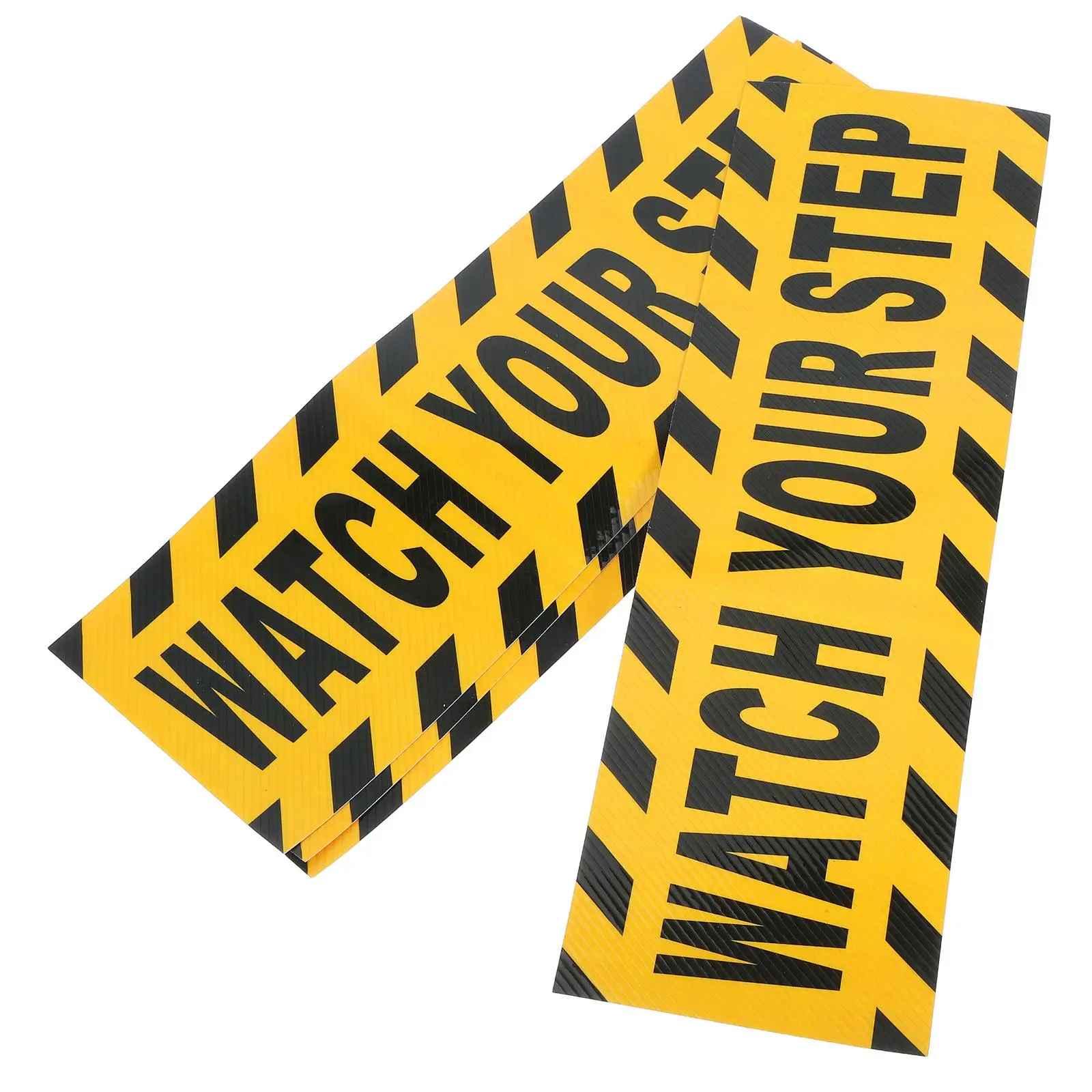 4 Pcs Decorate Floor Reminder Anti-slip Stickers Pvc Caution Watch Your Step Sign