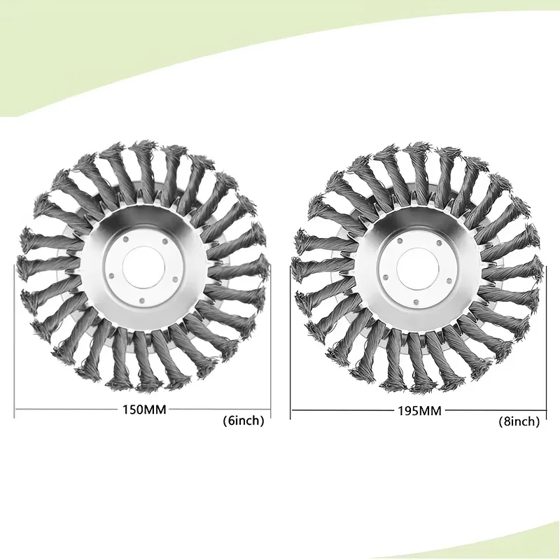 6/8 بوصة جزازة العشب رئيس الصلب عجلة حديقة الاعشاب فرشاة جزازة العشب فرشاة الاعشاب لحديقة جزازة العشب أدوات كهربائية