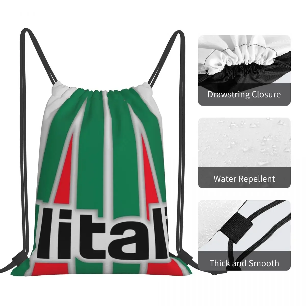 Alitalia V2-mochila multifunción para hombre y mujer, bolso portátil con cordón, bolsa deportiva de bolsillo para estudiantes