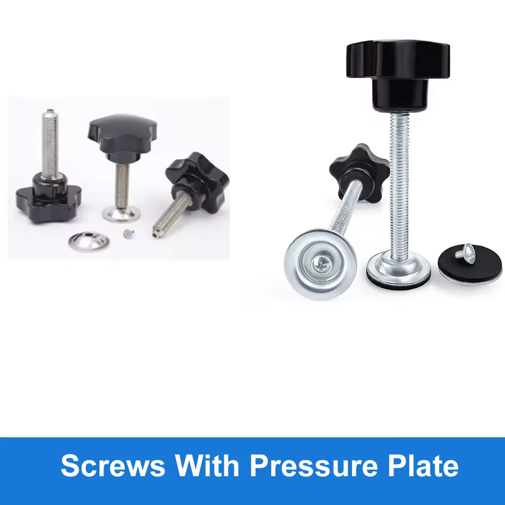 1Pcs Head Screw M6- M12 Handle With Pressure Plate Plum Bakelite Hand Tighten Nuts Handles Knob Fixture Machine Equipment