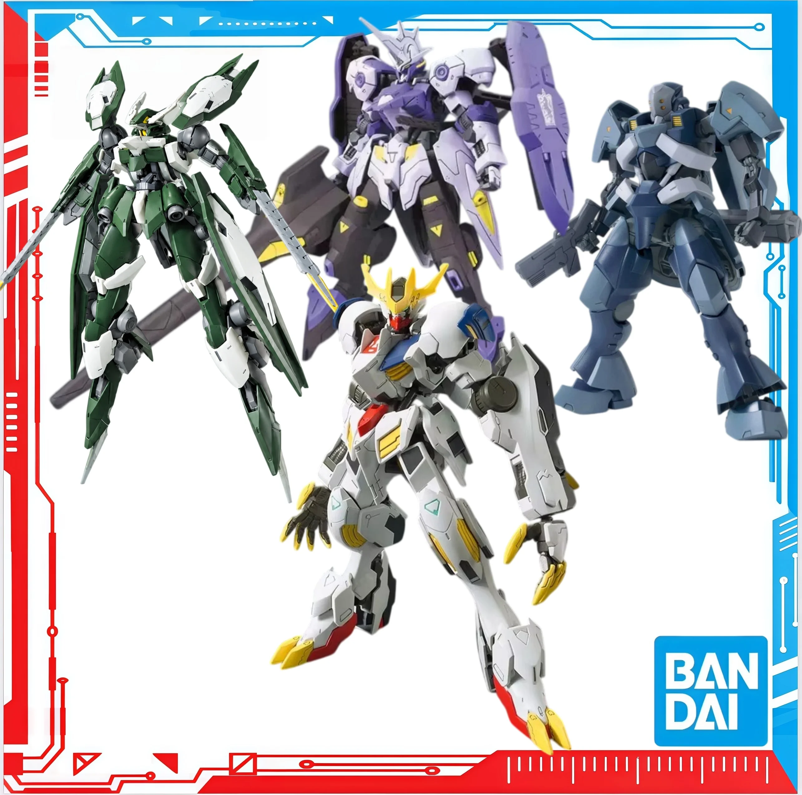 Bandai Genuine IBO HG Barbatos Hajroboshi Graze Bael Vidar Anime Action Figure Collectible Assembly Model Toys Gift