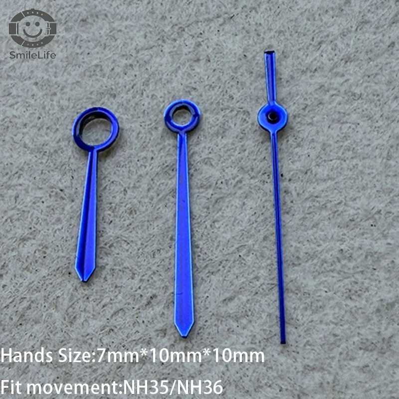 SmileLife NH35 7*10*10mm Santos Dial Blue Watch Hands Fit NH35 Movement Watch Accessories Watch Hands