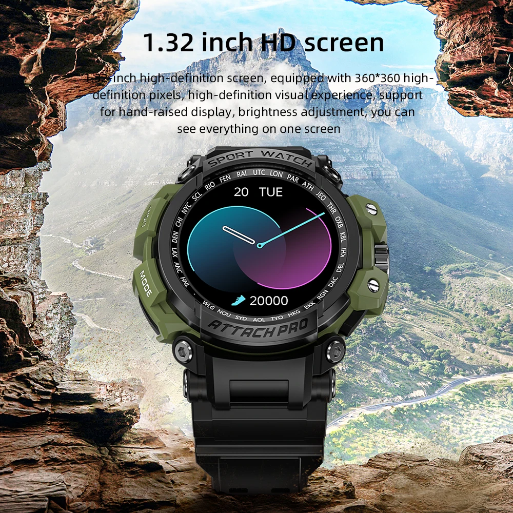 LOKMAT ATTACK Pro Sport Smart Watch Fitness Tracker Waterproof Smartwatches Touch Screen Heart Rate Monitor for Android Phone