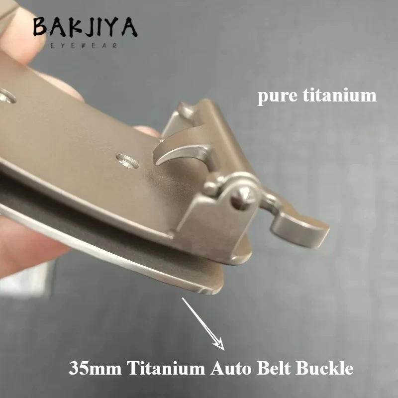 

Pure Titanium Finished Product Belt Buckle Ultra-Light Rust-Resistant Hammered Texture Smooth Clasp Unisex Business Versatile