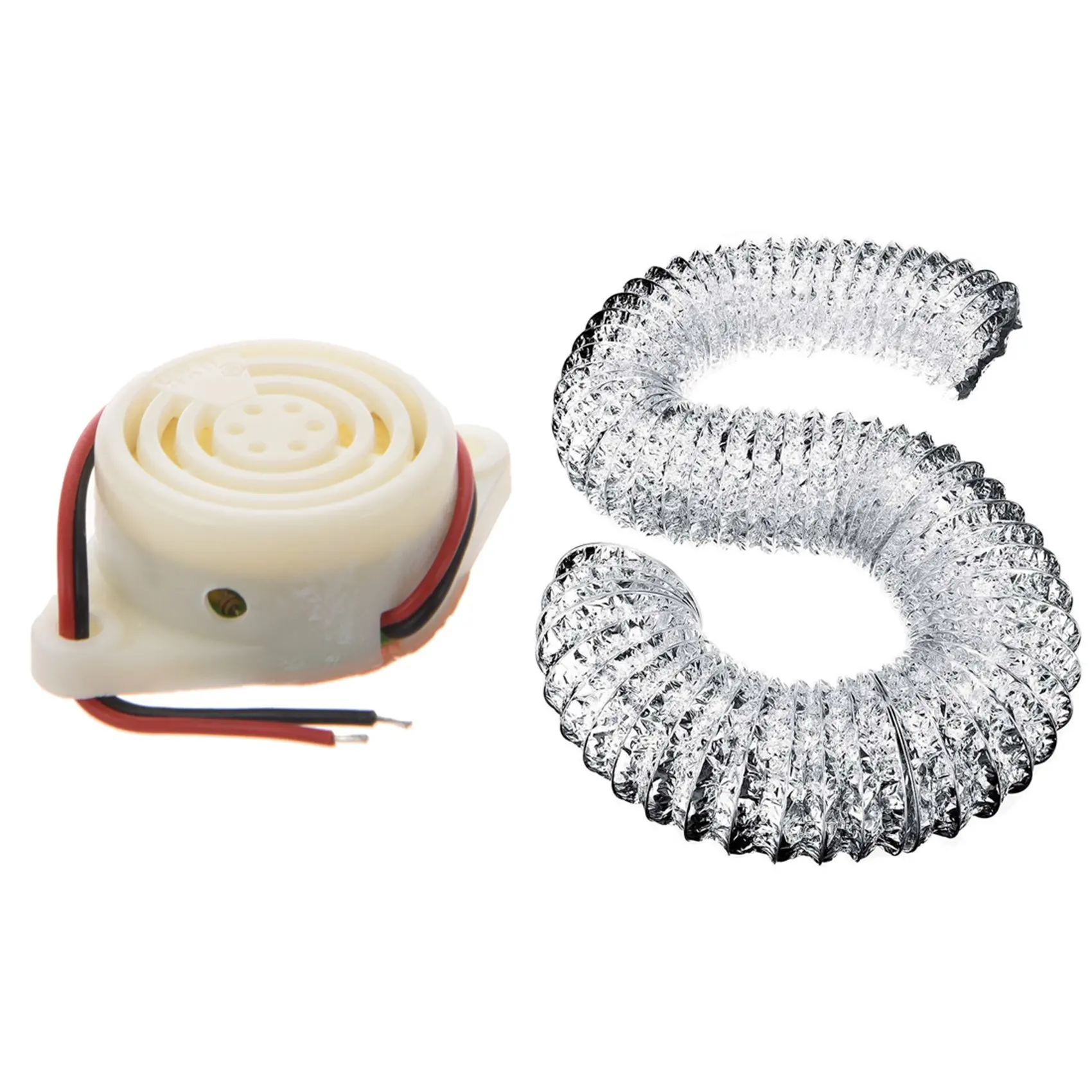 SYW-SFM-27 DC 3-24V 12MA zumbador electrónico de sonido continuo Industrial con tubo de ventilador de 4 pulgadas tubo de aluminio de Pvc de 100Mm