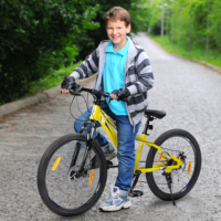 Vankel 24-Inch Kids Mountain Bike for Boys & Girls, 6-Speed Gears, Disc Brakes Bikes Adjustable Seat Yellow MTB Bicycle Teenager