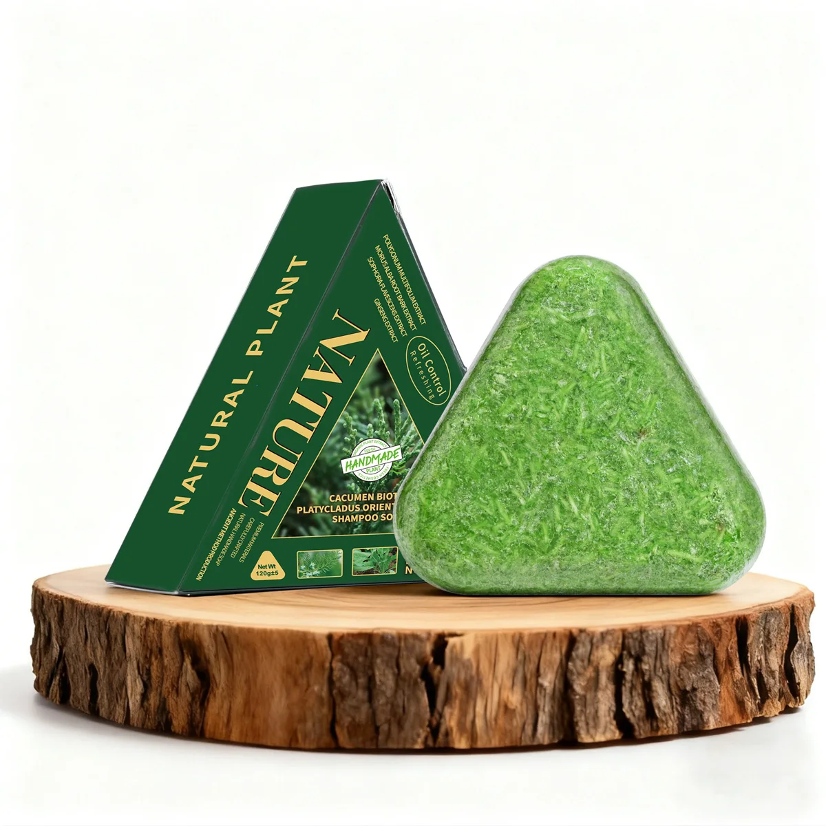 

Natural Usman Grass Shampoo Soap Bar Hair Strengthening Oil Control Scalp Care Platycladus Orientalis Leaf Solid Hair Soap