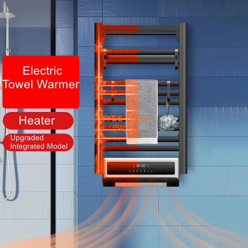 Calentador de toallas eléctrico para baño, calentador multifunción para el hogar, calentador de baño montado en la pared, esencial para baño de invierno