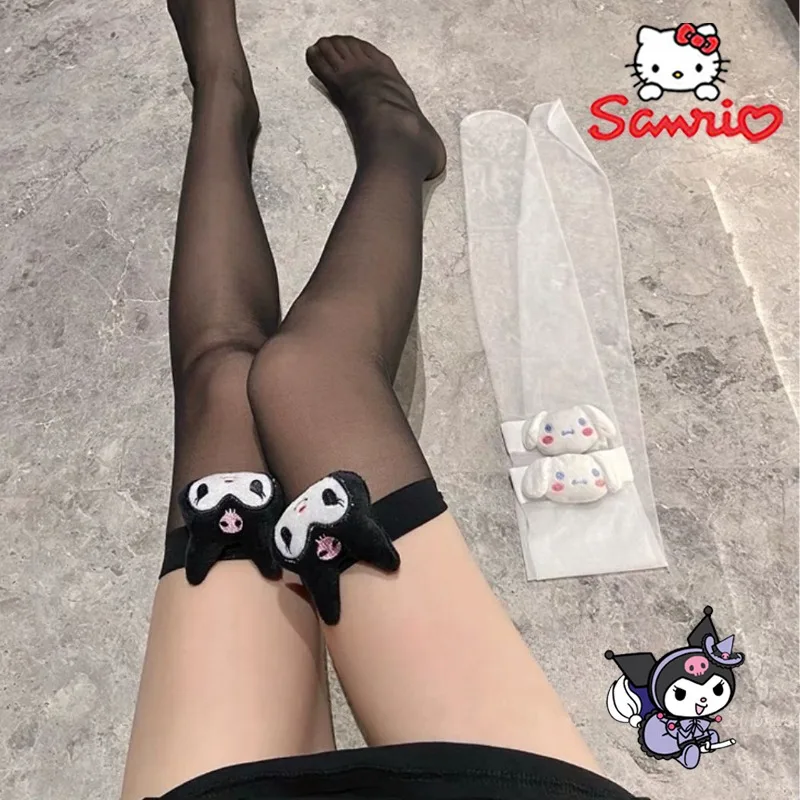 Sanrio Kuromi Melody Stocking Japanese Style Lolita Knee High Socks Cute Sexy Girl Long Socks Anime Cosplay Stockings Accesories