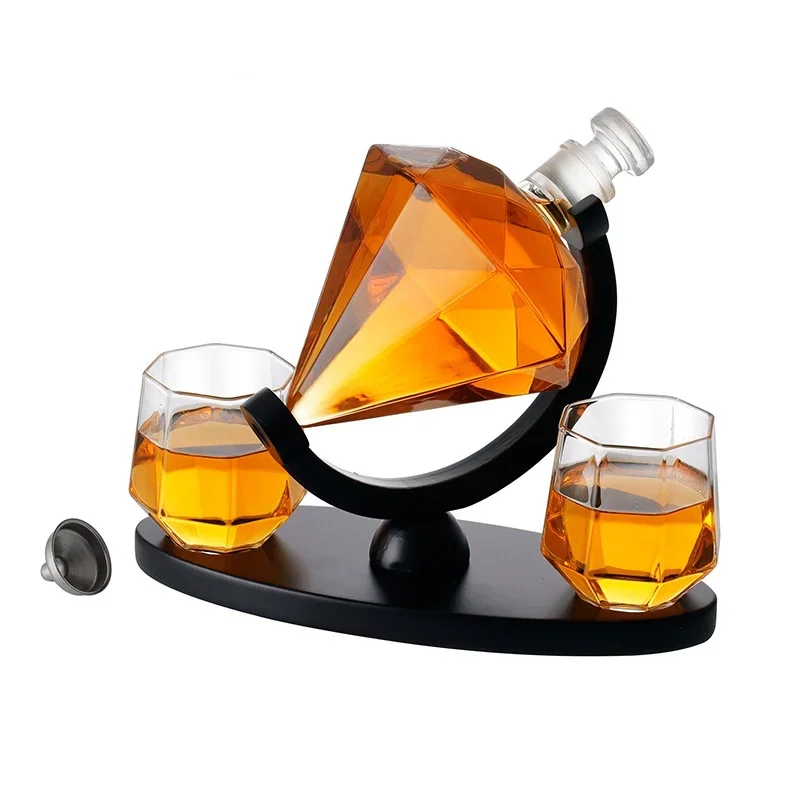 

Globe Decanter Crystal Whiskey Glasses Hand-blown 100% Lead Free Whisky Decanter Set with Globe Whiskey Carafe & 2 Glasses I4W3I
