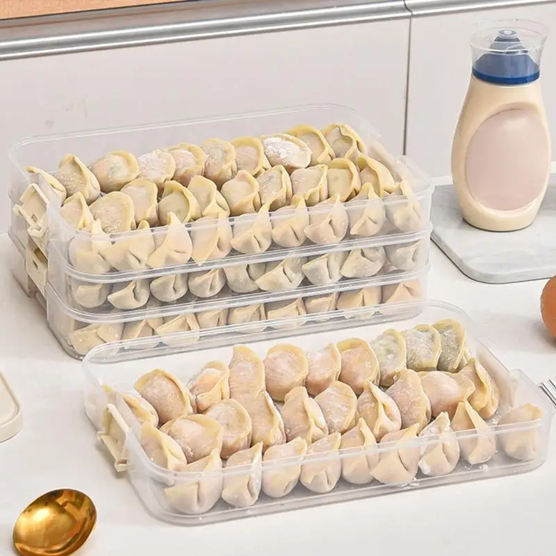 

652F Clear Refrigerator Organizers Container With Secure Locking Lid Safe PP Materials For Iced Meals