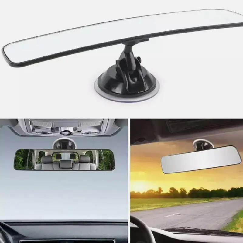 Car Rear View Mirror With Suction Cup  Adjustable 360 Panoramic Vehicle Car Rearview Parts Car Decor Auto Interior Accessories