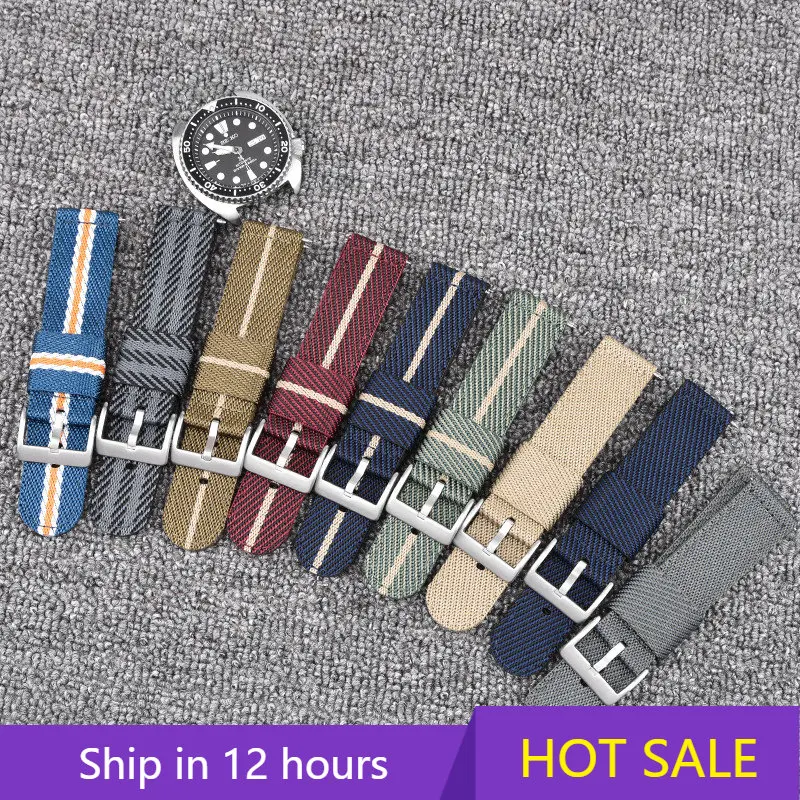 

High Quality Braided Nylon Strap 18mm 20mm 22mm 24mm Quick Release StrapMen's Replacement Bracelet Wristband Watch Accessories