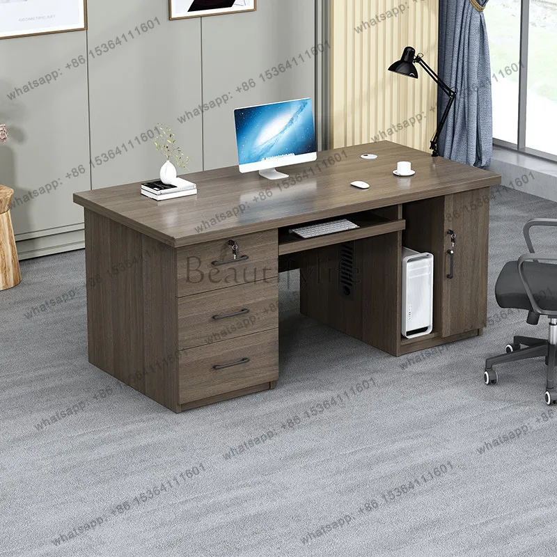 FG Save space Minimalist office desk big size wooden beauty designer modern modern fashion mesa ordenador lounge suite furniture