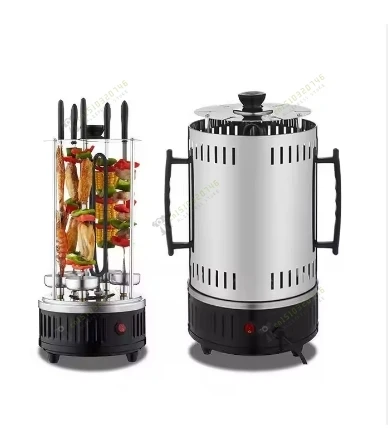 Electric oven home smokeless grill automatic rotating barbecue skewer grilled kebab machine