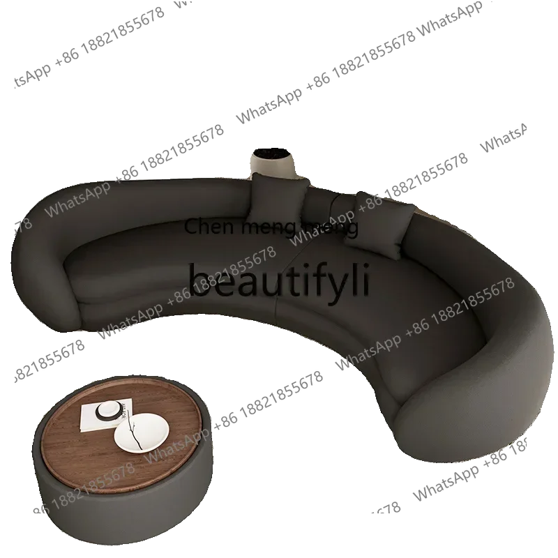 N178 G Italian light luxury semi-circular curved sofa special-shaped senior designer beauty salon hotel lobby lounge area recept