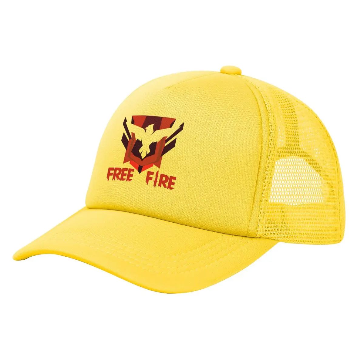 Game Eagle Free-Fire Mesh Baseball Cap Adult Trucker Worker Cap Game Dad Hat Breathable Snapback Cap Sun Hats Autumn Trucker Hat