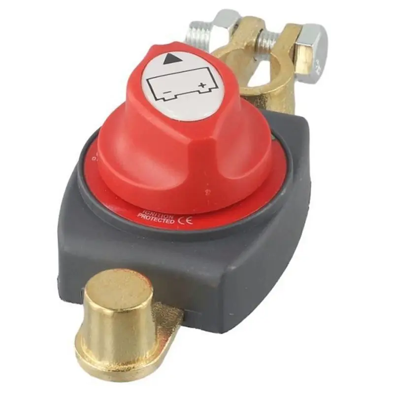 Universal 12V-48V Battery Power Disconnect Switch[ Pure Copper]- Power Cut-Off Switch For RV, Marine, Boat Applications