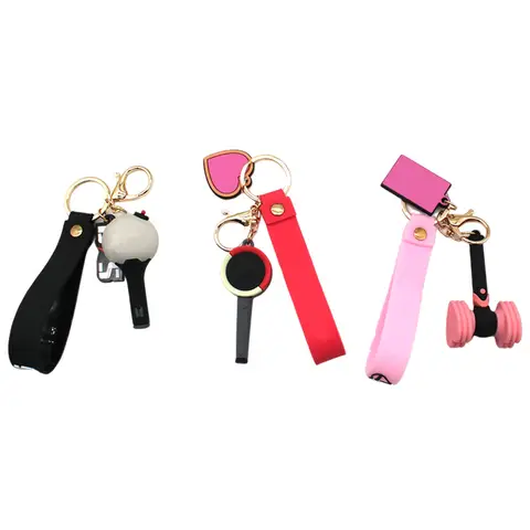 keychain korean stars Love Hammer Keychain Cut Rescue Stick Key Ring For Men Women Car Bag Pendant Toy Jewelry Fan's Gift