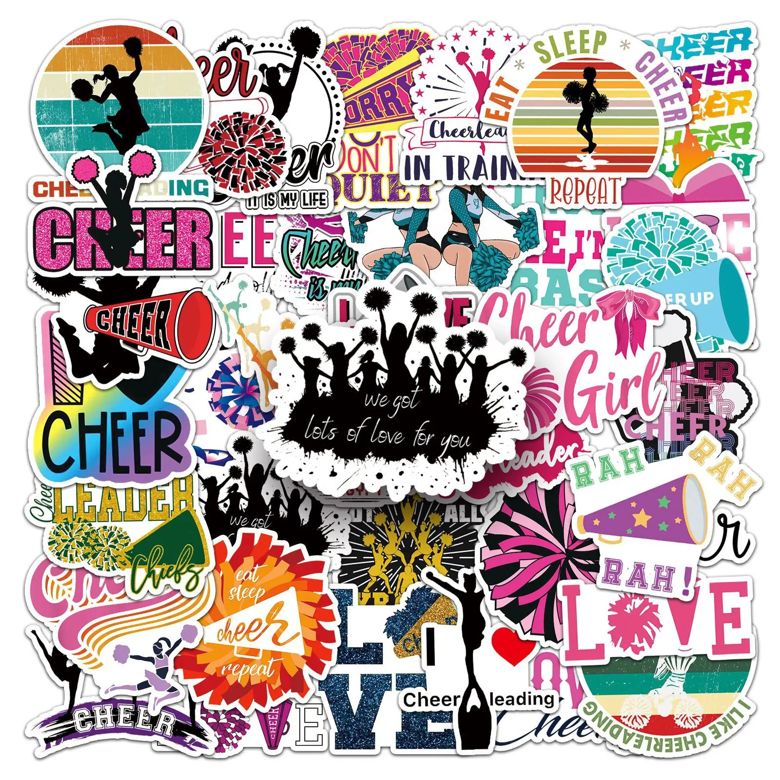 50 قطعة ملصقات الجمباز الرياضية التشجيع الكتابة على الجدران الكرتون الشارات الإبداعية الديكور أكواب مياه صندوق أدوات مكتب الأمتعة #1