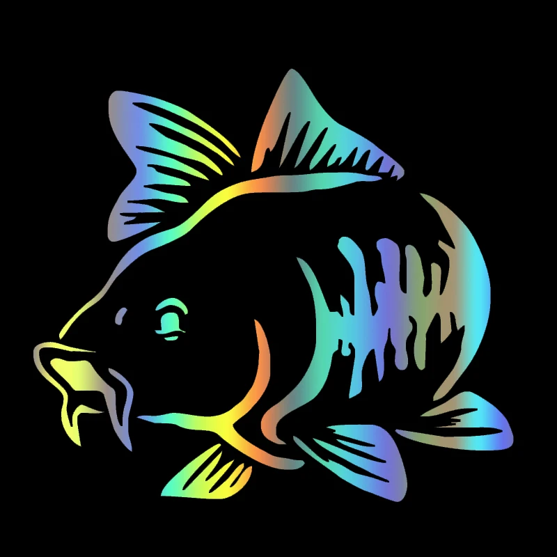 Y330A# Car Sticker Fashion Fun Carp Fish Animal Car Decoration Accessories Sticker Waterproof Cover Scratch
