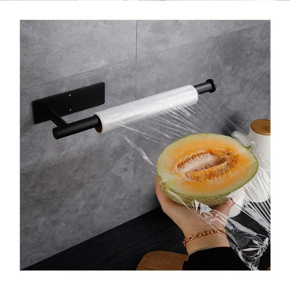 

1pc Stainless Steel Paper Towel Holder Self Adhesive Under Cabinet Toilet Roll Holder Space-Saving Wall Mount Toilet Paper Stand
