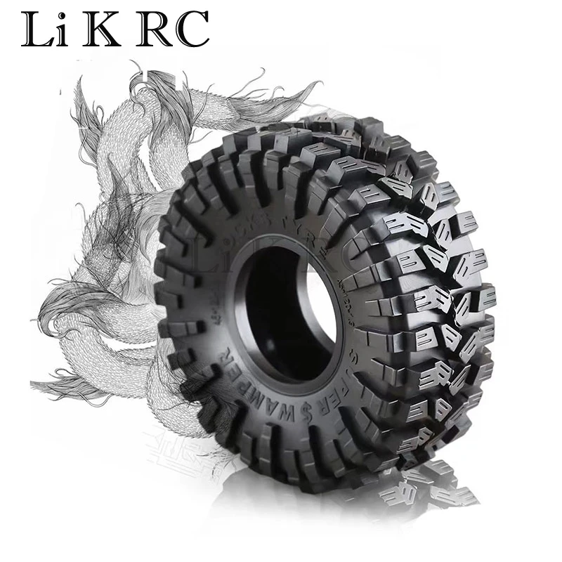 

4PCS 1.9" Wheel Tires All-Terrain 120*48mm for 1:10 RC Rock Buggy Crawler Car TRX4 Axial SCX10 90046 Capra