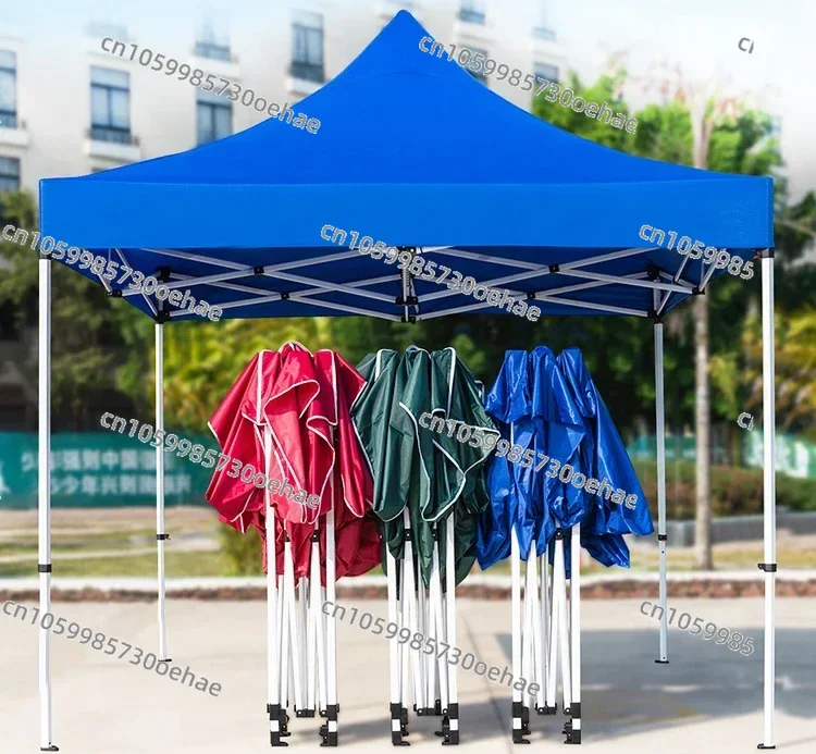 

Four Corner Rainproof Tent Four Feet Thickened Canopy Large Umbrella Outdoor Stall Awning Folding Awning Retractable Canopy