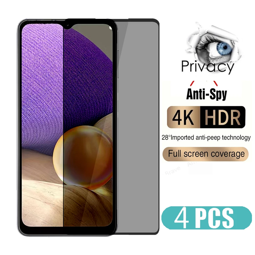 4 Pieces!Privacy Screen Protectors for Vivo Y35  Anti-Spy Glass for Vivo Y33S