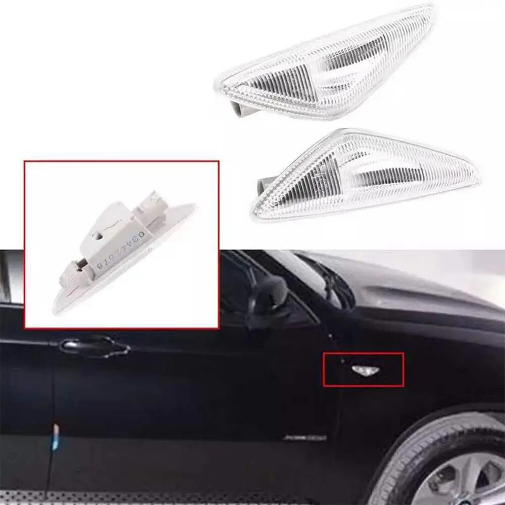 2x Side Indicator LED Repeater Light For BMW X3 F25 X5 E70 X6 E71