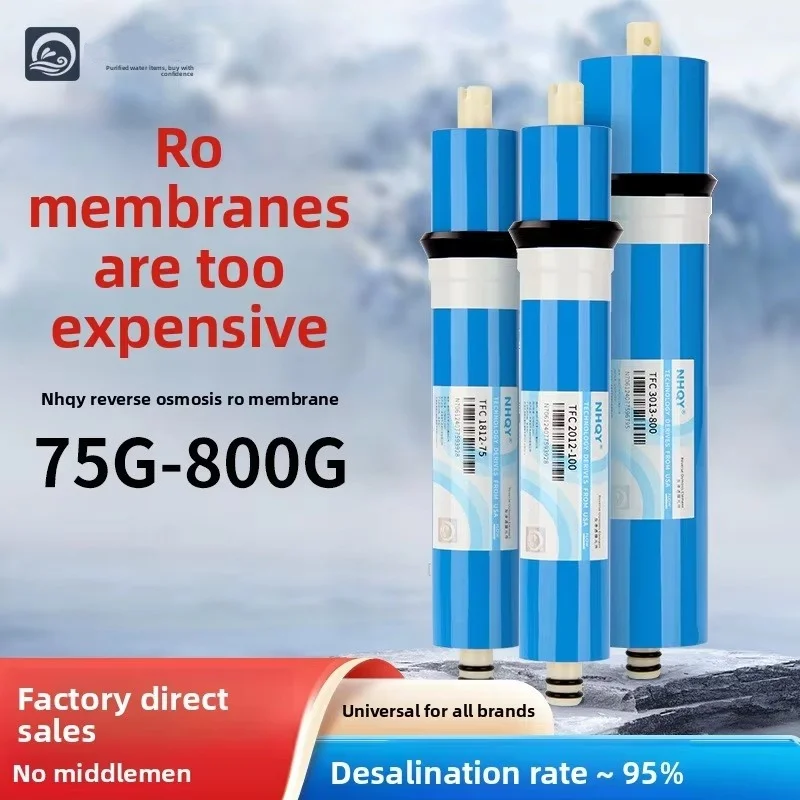 RO Membrane for Home Kitchen Water Purifier Reverse Osmosis System Water Filters 75G/100G/200G/600G Pure Anti-Pollution Water