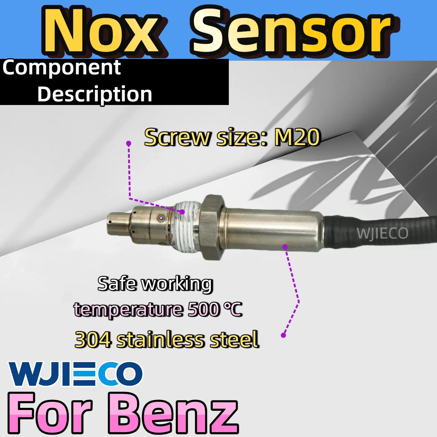 A0009052519 الأصلي الجديد النيتروجين الأكسجين NOx الاستشعار 12 فولت لمرسيدس بنز W222 V222 X222 GLC W205 0009052519