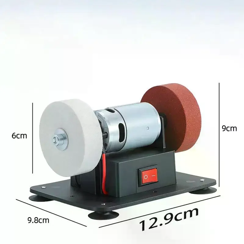 Electric Bench Grinder Sanding Machine Electric Small Sander With 2 Wheels 5 Adjustable Speed For Metal/Jewelry/Knives/Wood 1Pc