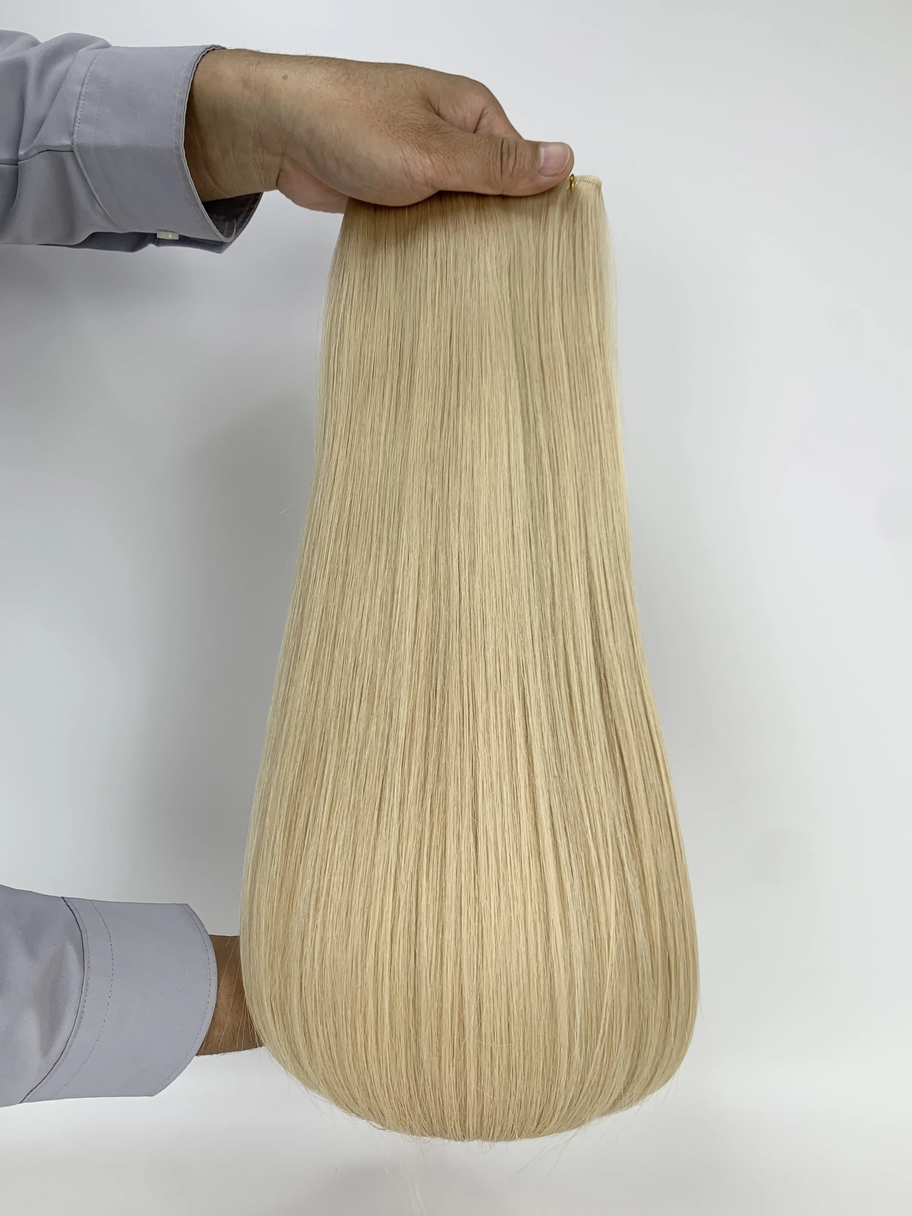 Premium 100% Echt Haar Weft Maagdelijk Haar Geen Korte Haartjes Dubbel Getrokken Netjes Afgesloten Eindjes Voor Insteek Haar Extensions & Bundels